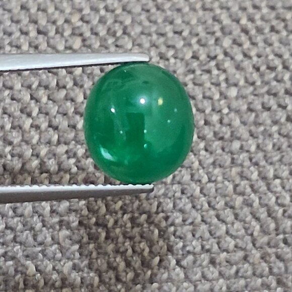 Stunning Natural Emerald Cabochon 5.54ct - Picture 4 of 8